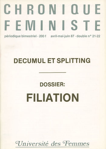Décumul et splitting - Filiation