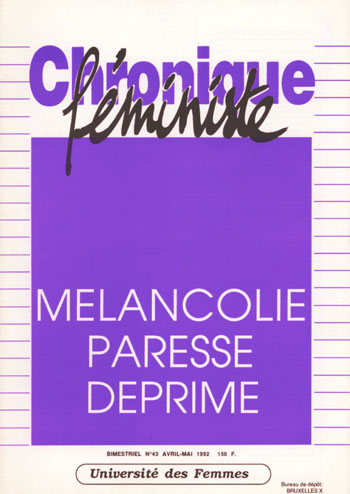 Mélancolie - Paresse - Déprime